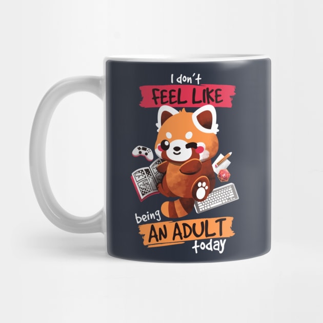 Red panda not adult today by NemiMakeit